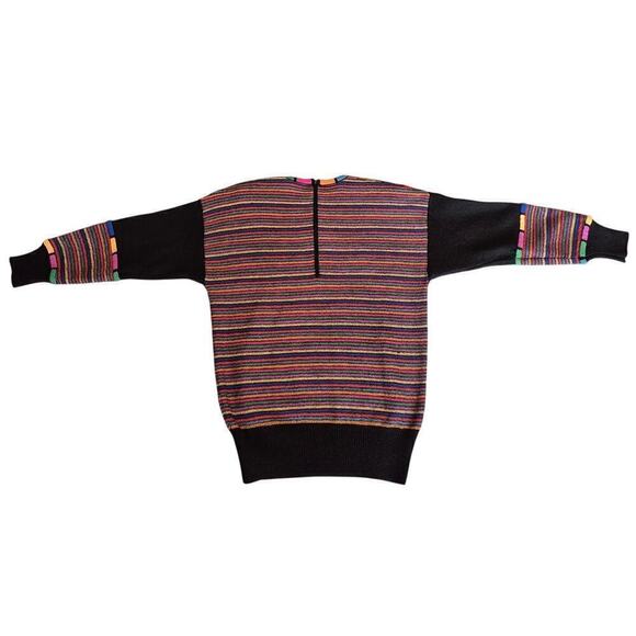 VTG 80s 90s  Antonella Preve Colorful Striped Sweater Sz S - Picture 10 of 11